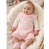 BIS-2020-2713: Baby Girls Quilted Dungaree & Top Outfit (NB-6 Months)